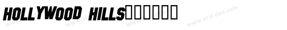 Hollywood Hills字体转换